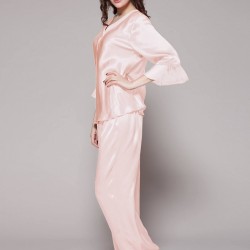 22 Momme Laced Silk Pajama Set